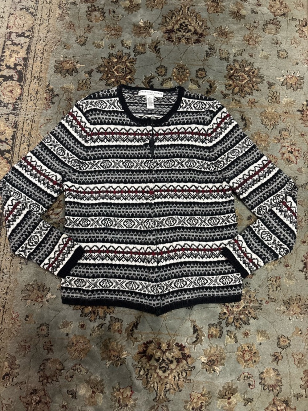 Vintage Josephine Chaus Studio Snap Closure Cardigan